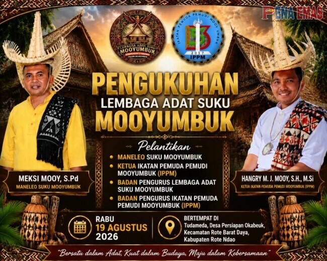 Pemangku Lembaga Adat Suku Mooyumbuk Kab. Rote Ndao di Kukuhkan 1 IMG 20260820 WA0001